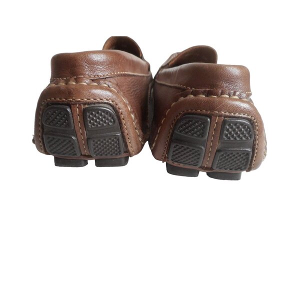 Clarks England mens brown casual slip on Driver Loafer shoes size 9 M leather up - Picture 4 of 10